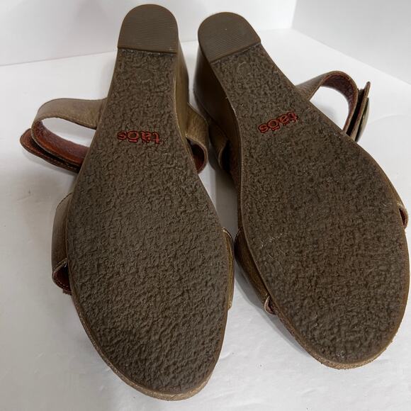 Taos Carousel Wedge Sandal in Tan Leather Size 42 EU - Picture 11 of 15